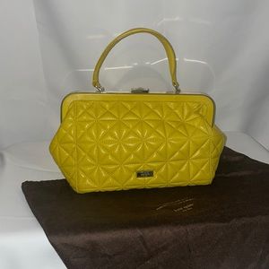 Kate Spade quilted yellow satchel bag